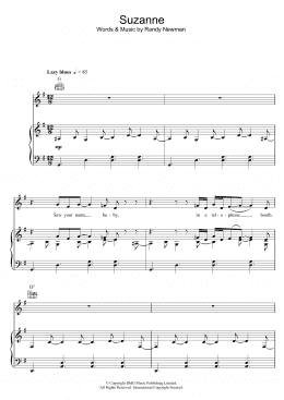 page one of Suzanne (Piano, Vocal & Guitar Chords)