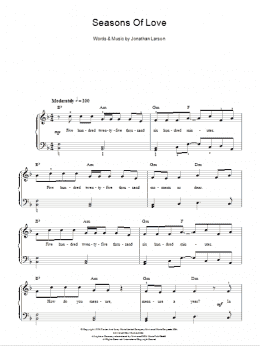 page one of Seasons Of Love (from Rent) (Easy Piano)