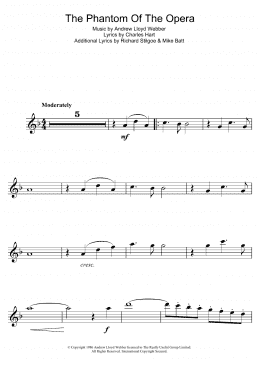 page one of The Phantom Of The Opera (Flute Solo)