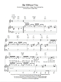 page one of Be Without You (Piano, Vocal & Guitar Chords)