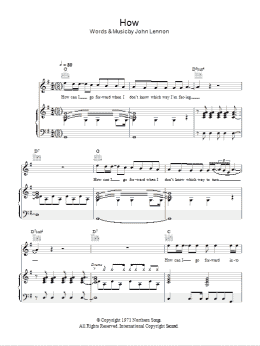 page one of How (Piano, Vocal & Guitar Chords)