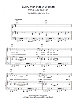 page one of Every Man Has A Woman Who Loves Him (Piano, Vocal & Guitar Chords)