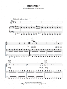page one of Remember (Piano, Vocal & Guitar Chords)