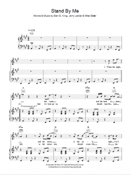 page one of Stand By Me (Piano, Vocal & Guitar Chords)