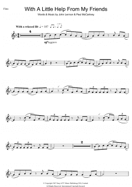 page one of With A Little Help From My Friends (Flute Solo)
