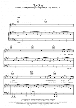 page one of No One (Piano, Vocal & Guitar Chords)