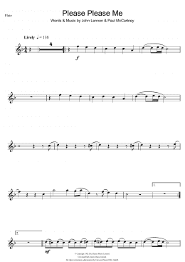 page one of Please Please Me (Flute Solo)