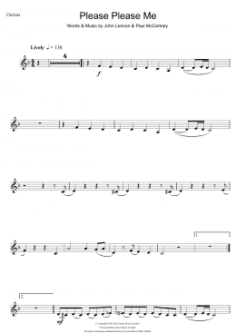 page one of Please Please Me (Clarinet Solo)