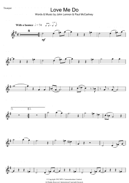page one of Love Me Do (Trumpet Solo)
