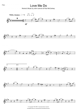 page one of Love Me Do (Flute Solo)