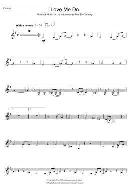 page one of Love Me Do (Clarinet Solo)