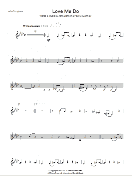 page one of Love Me Do (Lead Sheet / Fake Book)