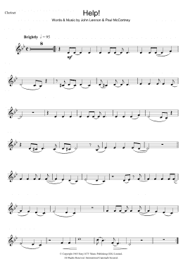 page one of Help! (Clarinet Solo)