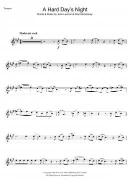 page one of A Hard Day's Night (Trumpet Solo)