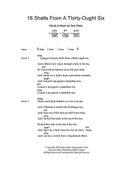 page one of 16 Shells From A Thirty-Ought Six (Guitar Chords/Lyrics)