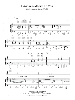 page one of I Wanna Get Next To You (Piano, Vocal & Guitar Chords)