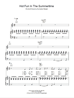 page one of Hot Fun In The Summertime (Piano, Vocal & Guitar Chords)