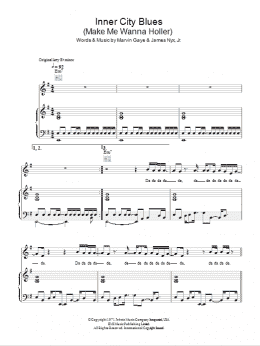 page one of Inner City Blues (Make Me Wanna Holler) (Piano, Vocal & Guitar Chords)