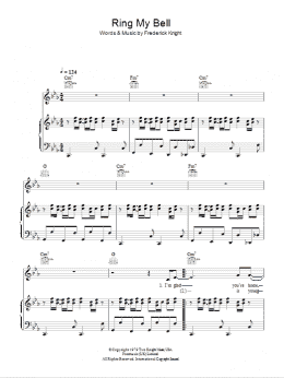 page one of Ring My Bell (Piano, Vocal & Guitar Chords)