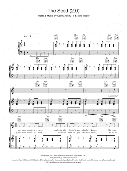 page one of The Seed (2.0) (Piano, Vocal & Guitar Chords)