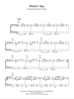 page one of What'd I Say (Piano, Vocal & Guitar Chords)