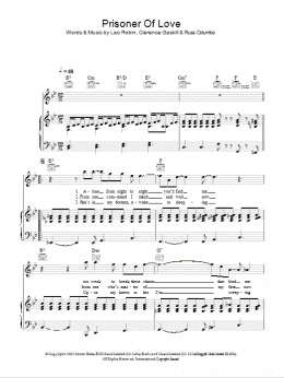 page one of Prisoner Of Love (Piano, Vocal & Guitar Chords)