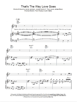 page one of That's The Way Love Goes (Piano, Vocal & Guitar Chords)