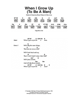 page one of When I Grow Up (To Be A Man) (Guitar Chords/Lyrics)