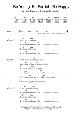 page one of Be Young, Be Foolish, Be Happy (Guitar Chords/Lyrics)