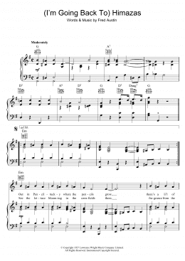 page one of (I'm Going Back To) Himazas (Piano, Vocal & Guitar Chords)