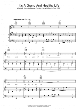 page one of It's A Grand And Healthy Life (Piano, Vocal & Guitar Chords)