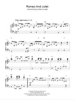 page one of Romeo And Juliet (Piano Solo)