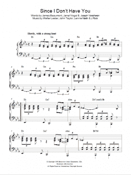 page one of Since I Don't Have You (Piano Solo)