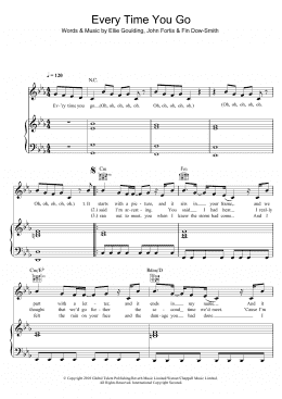 page one of Every Time You Go (Piano, Vocal & Guitar Chords)