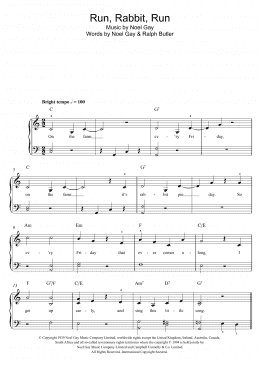 page one of Run, Rabbit, Run (Easy Piano)
