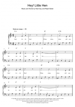 page one of Hey, Little Hen (Easy Piano)