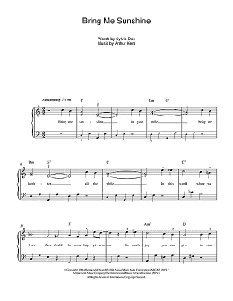 page one of Bring Me Sunshine (Easy Piano)