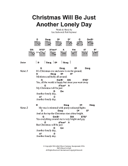 page one of Christmas Will Be Just Another Lonely Day (Guitar Chords/Lyrics)