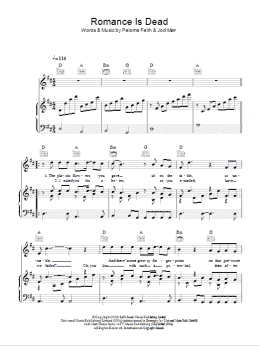 page one of Romance Is Dead (Piano, Vocal & Guitar Chords)
