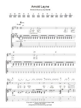 page one of Arnold Layne (Guitar Tab)