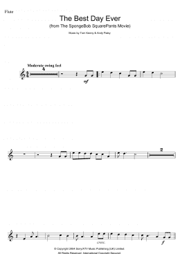page one of The Best Day Ever (from The SpongeBob SquarePants Movie) (Flute Solo)