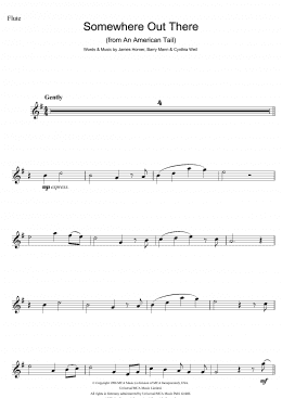 page one of Somewhere Out There (from An American Tail) (Flute Solo)