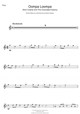 page one of Oompa Loompa (from Charlie And The Chocolate Factory) (Flute Solo)