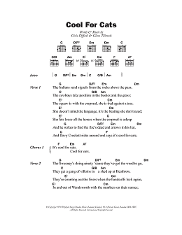page one of Cool For Cats (Guitar Chords/Lyrics)