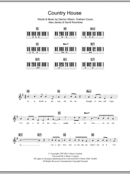 page one of Country House (Piano Chords/Lyrics)