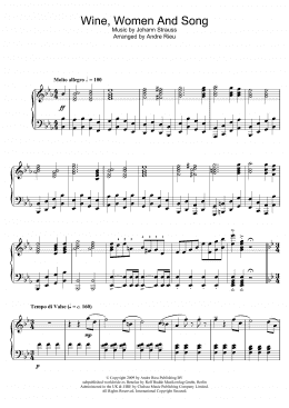 page one of Wine, Women And Song (Piano Solo)