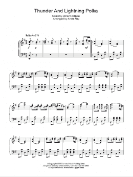 page one of Thunder And Lightning Polka (Piano Solo)