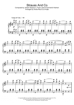 page one of Strauss and Co (Piano Solo)