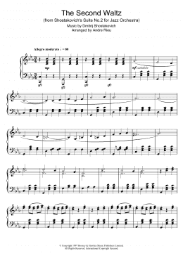 page one of The Second Waltz (Piano Solo)
