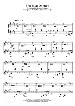 page one of The Blue Danube (Piano Solo)